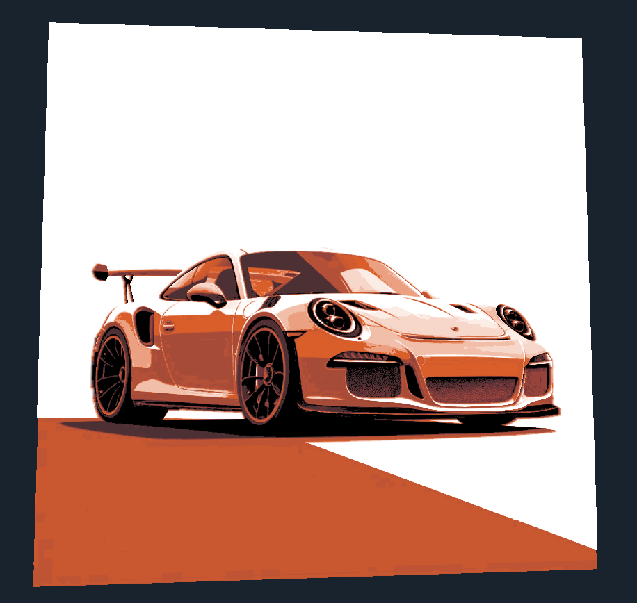 2018 porsche 911 gt3rs forja chapéus by linha vermelha arte 2d carro pista laranja esporte raça hipercarro decoração 3D print model - Mito3D