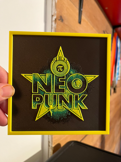 neopunk arte cubierta by fabricante lujo generativo 3d modelo forja sombreros litofano punk matiz fragua prinz pi salto rap obra cd lp berlina 3d print model - Mito3D