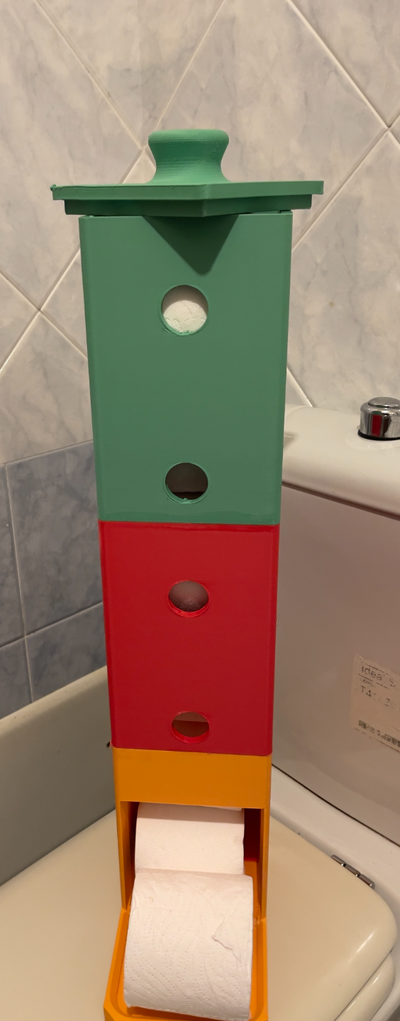 toilette papier distributeur by vincenzo3d 3d imprimante accessoires projet 3d print model - Mito3D