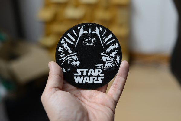 star wars coaster by gb household decor darth vader force dedcor coffee table protect protection luke leia 3d print model - Mito3D