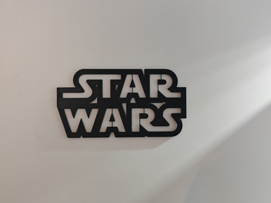 star wars logo by onkelsam art 2d war starwars wall 2024 krieg der sterne 3d print model - Mito3D