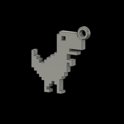 dino krom anahtarlık by luca araçlar gadget'lar dinokrom google dinozor dinozor portachiavi anello retro anahtar 2024 sanat 2d gadgets3d aksesuar eğlence komik 3d print model - Mito3D