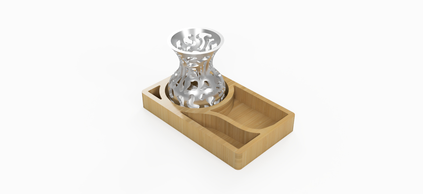 generative design desk tidy pencil holder vase by msabourin household office organiser tidying solutions wood 3d print 3d print model - Mito3D