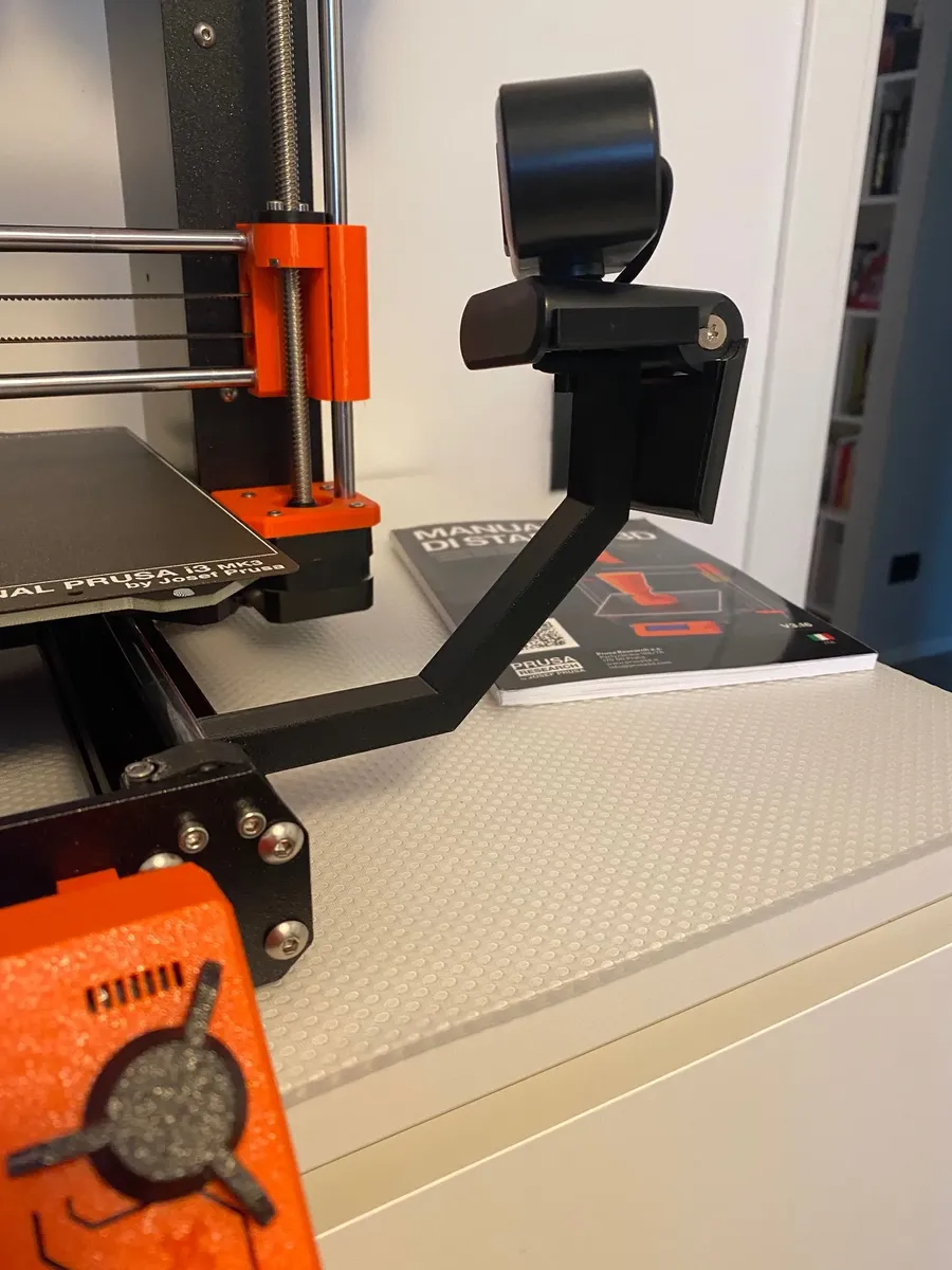 webcam prusa neu gemischt by lorenzobertini7 3d drucker zubehör stand webcammount unterstützung halter 3D print model - Mito3D