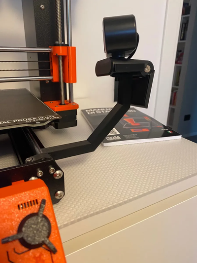 webcam prusa neu gemischt by lorenzobertini7 3d drucker zubehör stand webcammount unterstützung halter 3d print model - Mito3D