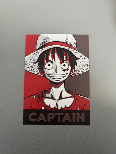 mono d luffy trozo forja sombreros ams necesario by 2emme3dlab arte 2d pieza barril caucho netflix anime negro blanco rojo 3d 2024 3d print model - Mito3D