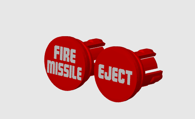 cigarette lighter buttons remixed by cundiffk props & cosplays eject fire missile car 3d print model - Mito3D