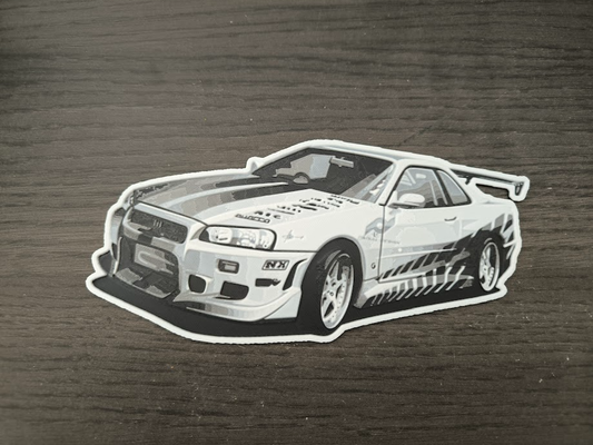 nissan skyline r34 fast furious hueforge by hunterabcz art 2d vehicle car r34skyline fastandfurious 3d print model - Mito3D