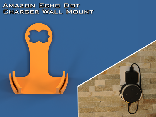 amazon echo dot charger wall mount by filip honz rek household house models holder outlet socket bracket 3d print model - Mito3D
