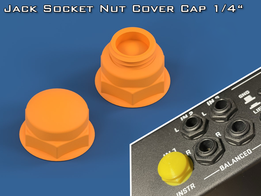 jack socket nut cover cap 1 4 635mm by filip honz rek hobby & diy electronics studio guitar phone spare connector cl1408 cl1410 cl1420 cl1414 cl1409 cl1412 cl1416 3d print model - Mito3D