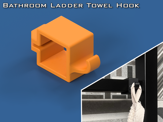 bathroom ladder towel hook by filip honz rek household house models radiator topeni zebrik vesak koupelna rucnik hanger bracket 3d print model - Mito3D