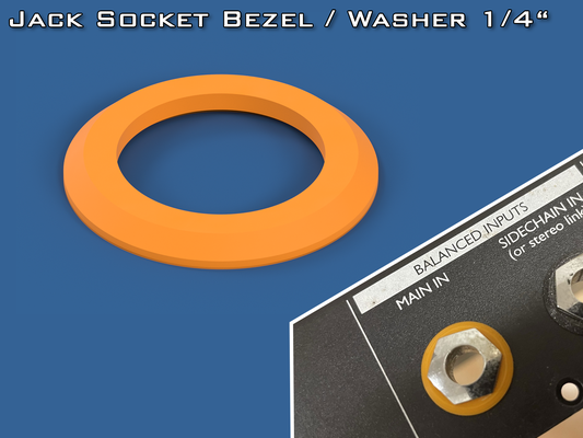 jack socket bezel washer 1 4 635mm by filip honz rek hobby & diy electronics studio phone connector cl1432 cl1425 cl1426 cl1428 cl1423 cl1424 cl1430 cl1422 podlozka 3d print model - Mito3D