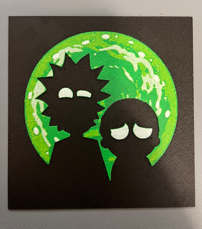 rick morty portal hutschmiede ams no erforderlich by 2emme3dlab kunst 2d 3d schwarz noams 3d print model - Mito3D