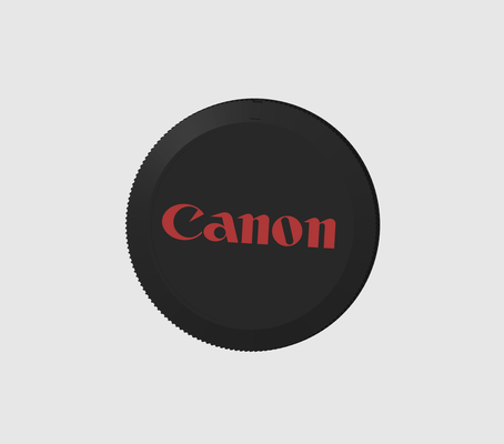 canone rf rfs cap posteriore montare logo by terabite passatempo fai lente r6 mirrorless ottica primavera r5 3d print model - Mito3D