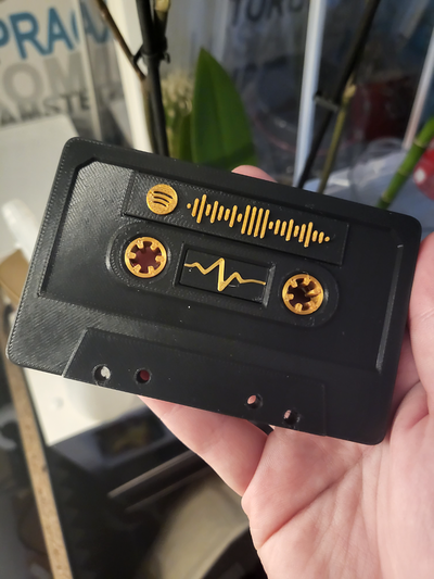 séparé pièces spotify code cassette travaux ams remixé by jour loisir diy musique remix ruban mixtape chanson valentin vacances cadeau 3d print model - Mito3D