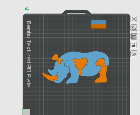 bulmaca çocuklar gergedan by terabit oyuncaklar oyunlar bulmacalar hayvan çocuk hayvanlar 3d print model - Mito3D