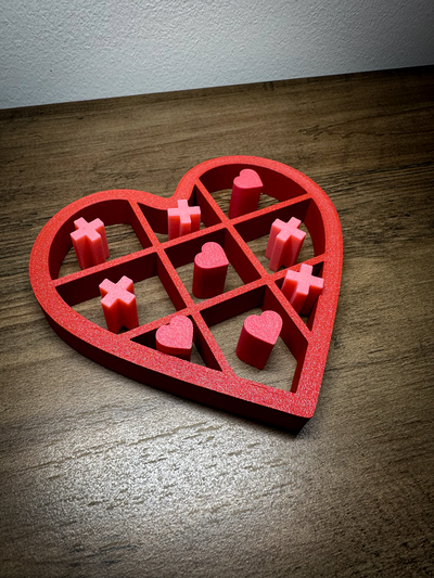 schatz showdown tic tac toe by entgangen studios spielzeuge spiele tafel spiel brettspiel tictactoe valentinstag herz liebe spaß 3d print model - Mito3D