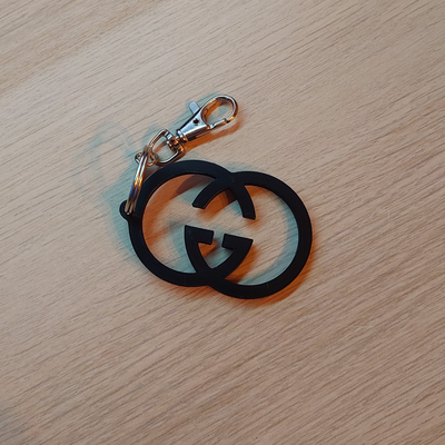 schlüsselbund gucci by abonnieren kunst zeichen logos luxus schlüssel zubehör zubehörteil design porte clefs porte cles cle 3d print model - Mito3D