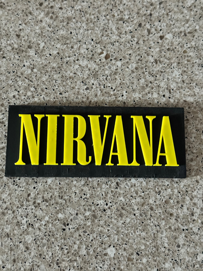 nirvana band sign remixed by davglass art signs & logos rock 80snostalgia 90s 3d print model - Mito3D