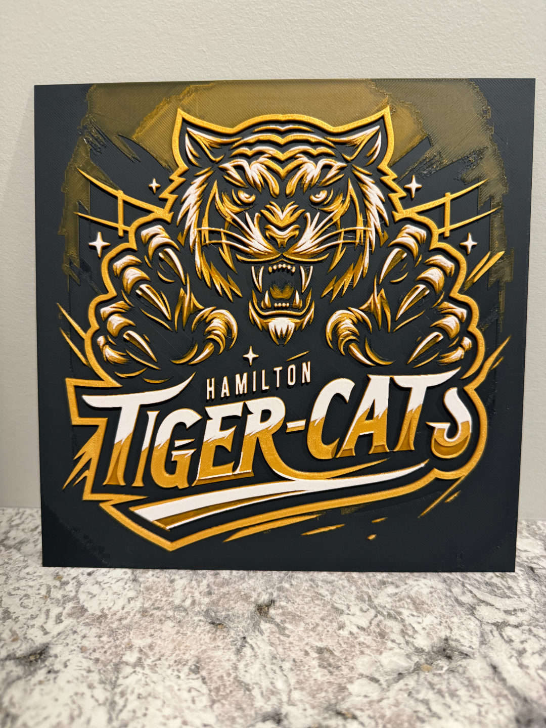 hamilton tigre gatos forja sombreros impresión 200x200 by canadiense jugador generativo 3d modelo litofano cfl tiger cats fútbol not soccer 3D print model - Mito3D