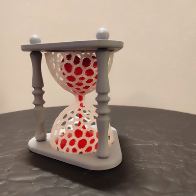 aşk kum saati by yüksek meydan okuyan sanat modeller kalp zaman 3d print model - Mito3D