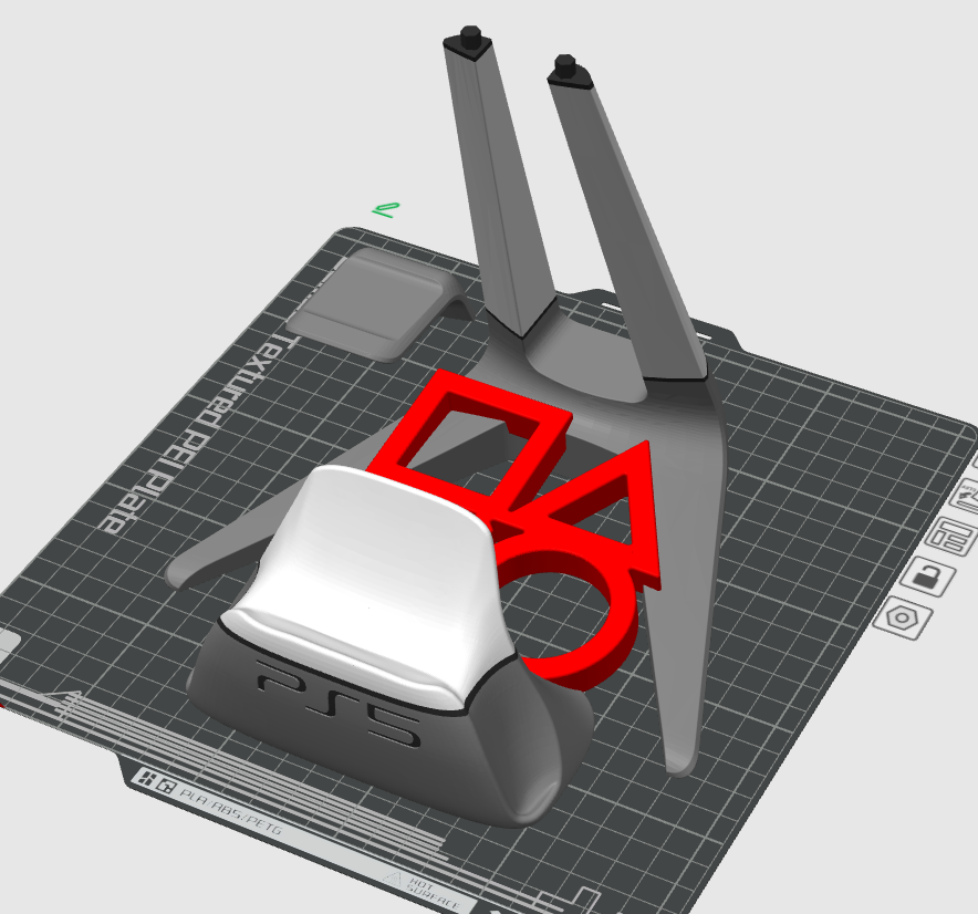 ps5 auricular controlador estante soporte in paz filamento remezclado by rober7crow pasatiempo bricolaje diy electrónica estación juegos accesorio escritorio juego 3D print model - Mito3D