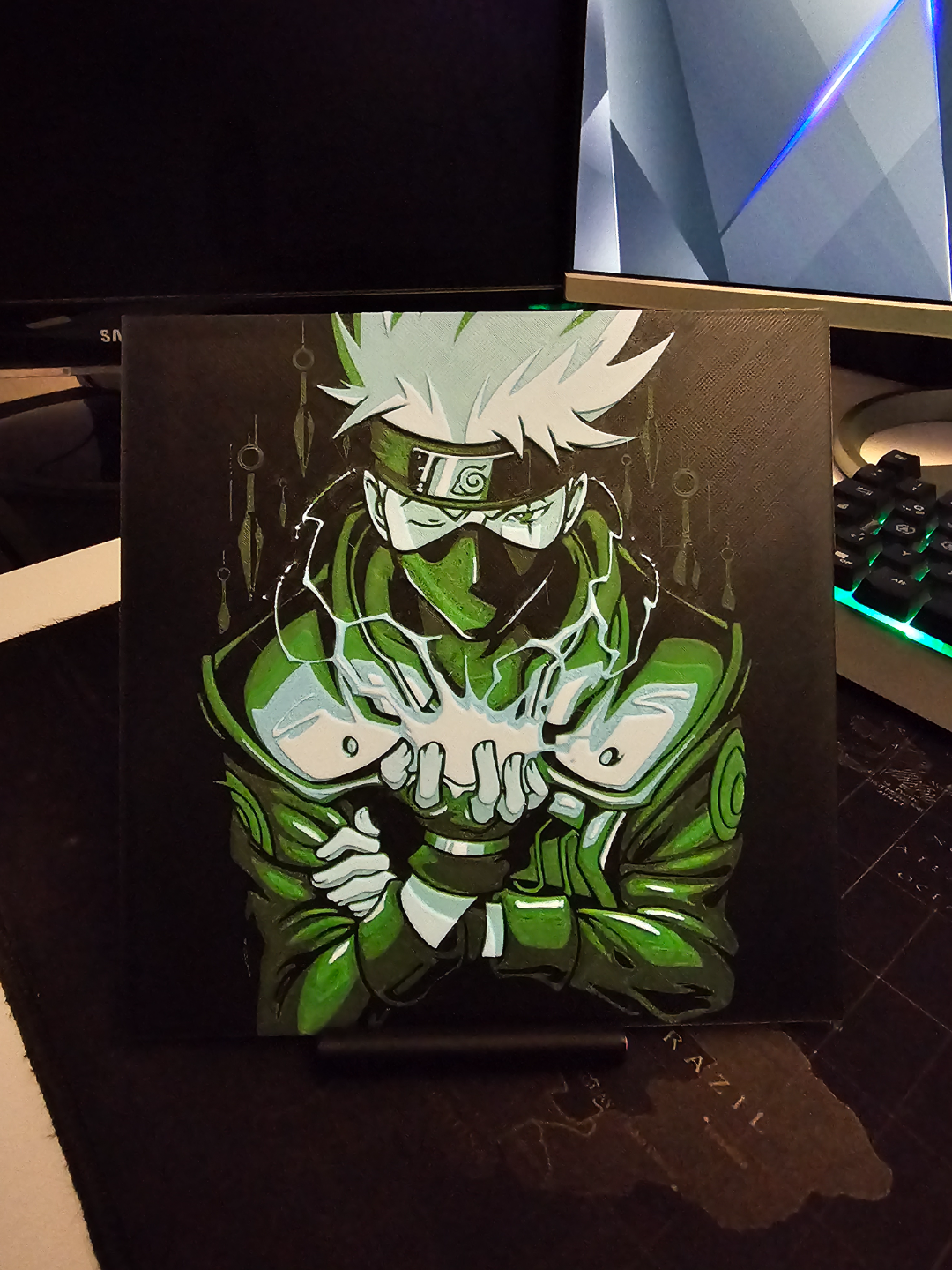 kakashi naruto - hueforge by think3d generative 3d model & lithophane anime tv movie series hue 2d art 2dart 3D print model - Mito3D