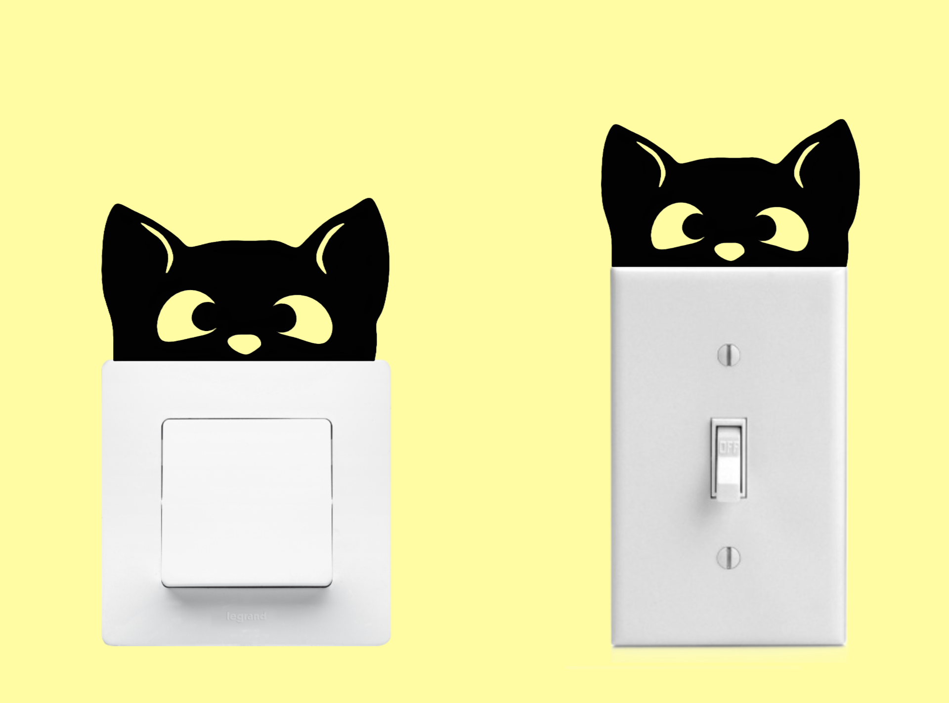 gatos olho luz interruptor projeto by ladamtla casa decoração parede us gato animal olhos 3D print model - Mito3D