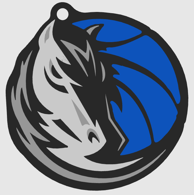 dallas mavericks keychain by diogooreis art signs & logos mavs nba nbalogo basket basketball key 3d print model - Mito3D