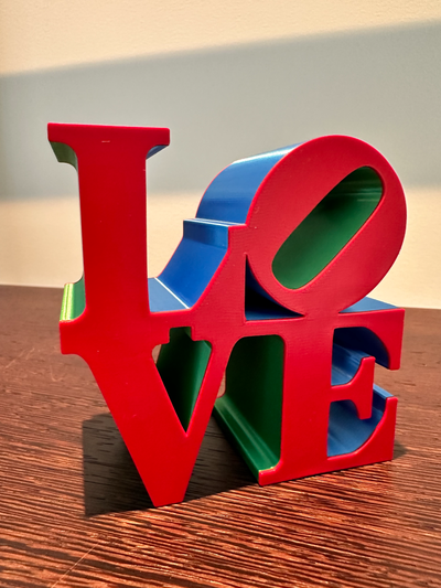 classico amore alto qualità pop arte replica scrivania or casa by dr brama sculture indiana robertindiana roberto cuore san valentino nozze fidanzamento anniversario 3d print model - Mito3D