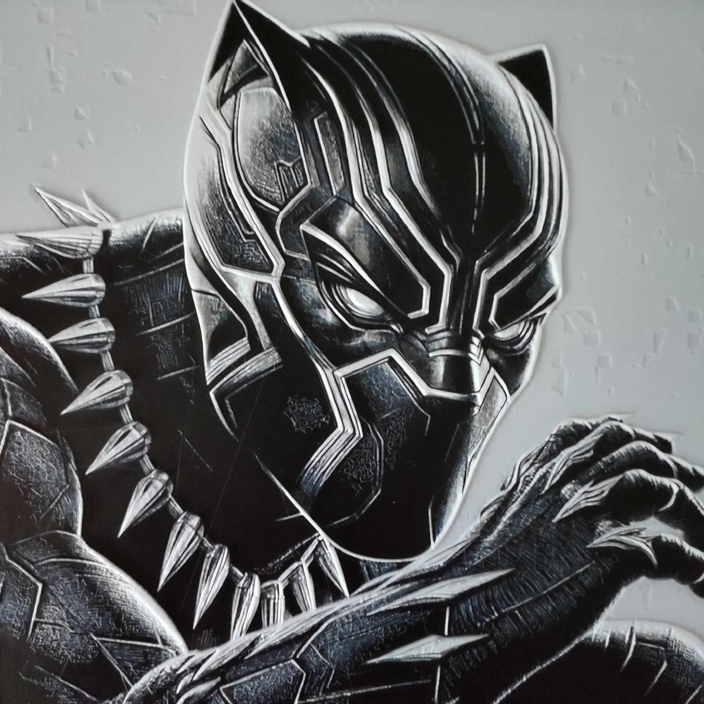 4-color hueforge black panther marvel by avdh 1983 art 2d 3D print model - Mito3D