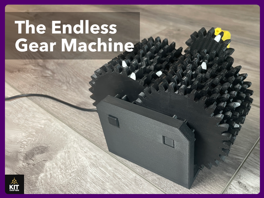 endless gear machine by kit crafters education engineering infinite motor automata math mathematics physics ratio moving 3d print model - Mito3D