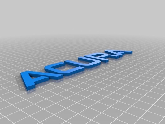 acura logo metin by oküler dinamik hobi kendin yap araçlar akura uzmanı honda 3d print model - Mito3D