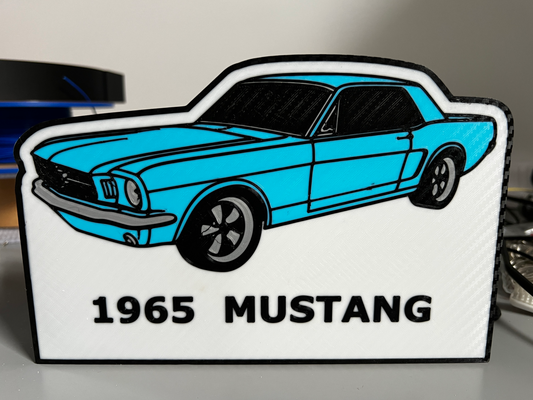 1965 mustang coupe by perryr ev halkı dekor light box hafif kutu ford mustang ford 3d print model - Mito3D