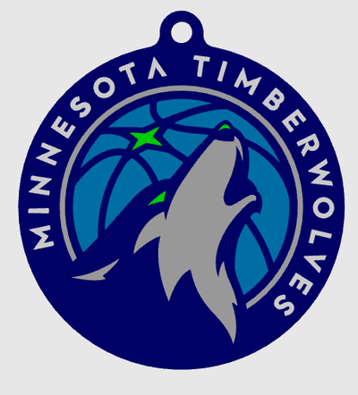 minnesota timberwolves keychain by diogooreis art signs & logos logo nba wolves wolf key accessory accessories hoops basket basketball 3d print model - Mito3D