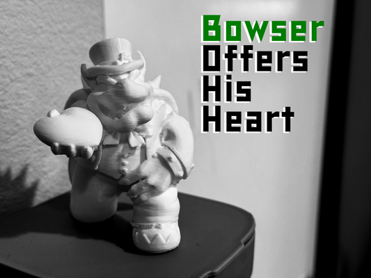 benzin pompası teklifler kalp sevgililer by im jackharvest minyatürler mario koopa hediye teklif bükülmüş diz çökmüş kral kaplumbağa kertenkele ejderha tophat düğün kıyafet 3d print model - Mito3D