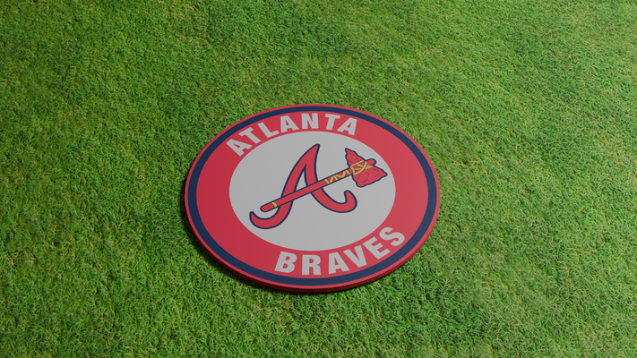 atlanta braves coaster by miker73 household decor baseball mlb coasters 3d print model - Mito3D