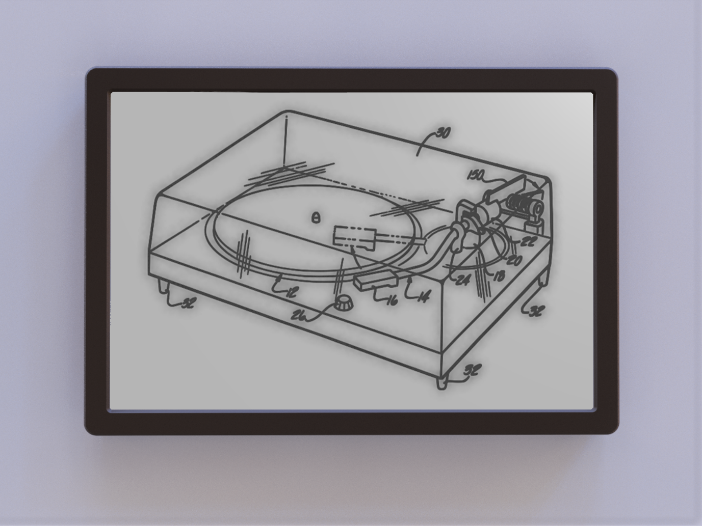 placa giratoria patentar arte by conocido molinos 2d patenteart grabar jugador 3D print model - Mito3D