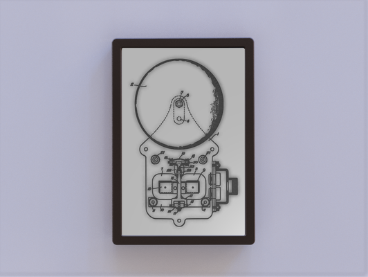 electromagnetic bell patent art by ken mills 2d firebell alarmbell patentart 3d print model - Mito3D