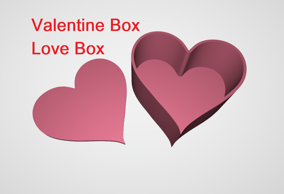 herz box valentinstag geschenk by xeras haushalt feierlichkeiten liebe einfach container 3d print model - Mito3D