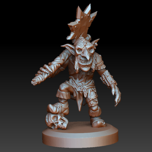 goblin macellatore campione dnd miniatura remixato by ala nera miniature creature dndmini dndminiature ttrpg prigione draghi dungeonanddragons 3D print model - Mito3D