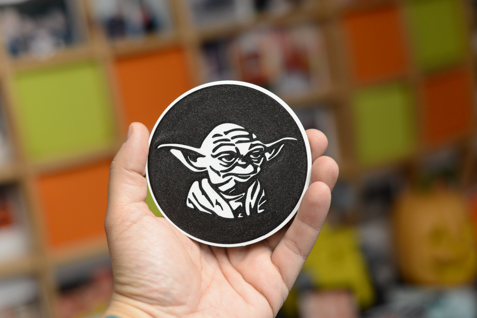 yoda portavasos estrella guerras colección by gb casa decoración guerra galaxias cocina mesa proteccion proteger bebé lucas leia fuerza jedi 3D print model - Mito3D