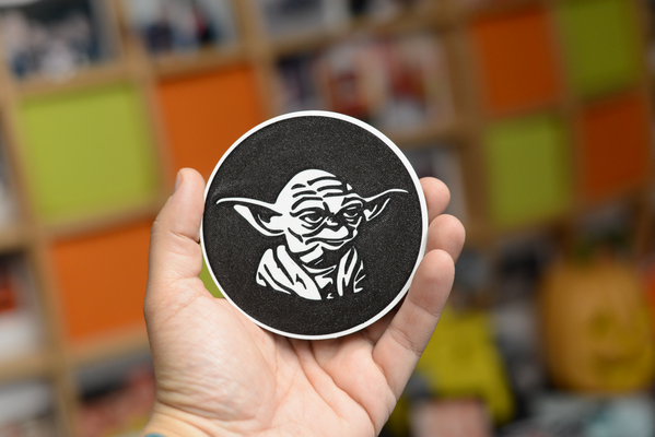 yoda coaster star wars collection by gb household decor starwars kitchen table protection protect baby luke leia force jedi 3d print model - Mito3D