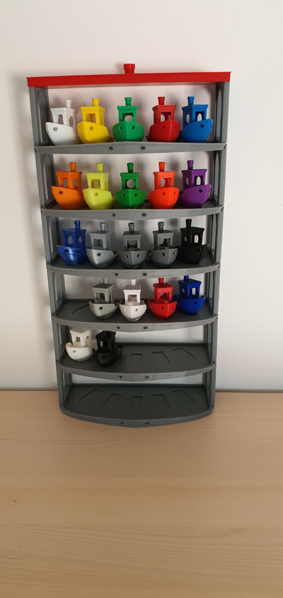 hotel benchy shelf remixed by rober7crow 3d printer test models 2024 benchyshelf display 3d print model - Mito3D