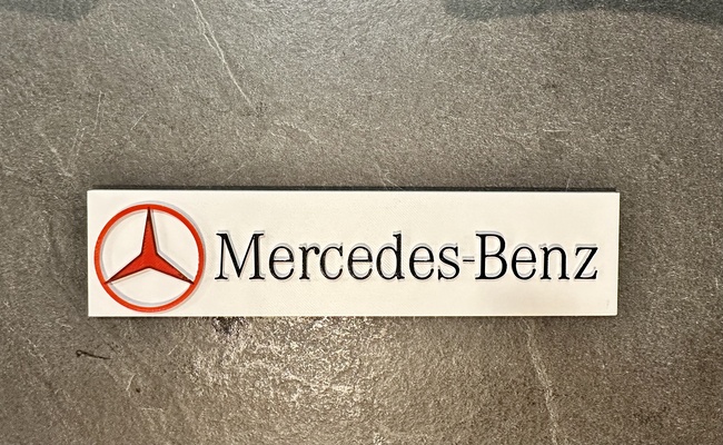 mercedes advertising sign carrera slot car by yorkloew hobby & diy vehicles slotcar scalemodel advertisement pitlane 3d print model - Mito3D