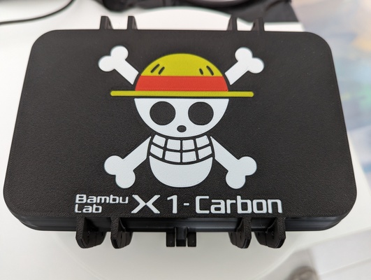 bambu lab tool box one piece remixed by z3dartandtech 3d printer accessories pirate onepiece bambulab ams luffy jolly roger 3d print model - Mito3D