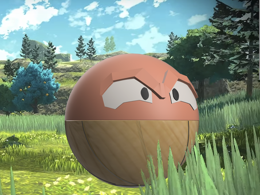 hisui voltorb voltobal pokemon by chipotle art sculptures mon mons poket legend legends arceus switch nintendo gamefreak ball sphere volt or orb legenden deco decor wood pattern video videogame 3d print model - Mito3D