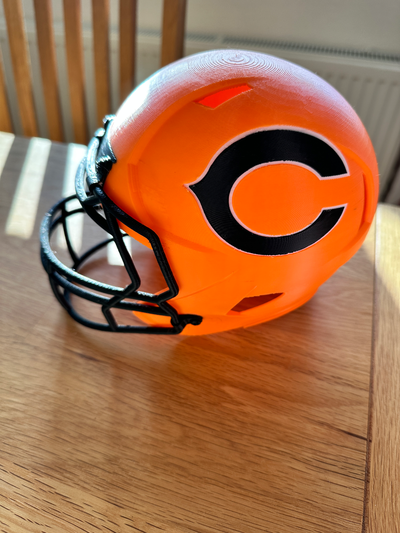 chicago ursos capacete remixado by hal2001 passatempo faça esporte ar livre futebol nfl 3d print model - Mito3D