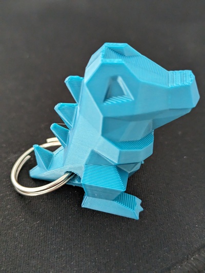 low poly totodile porte clés remixé by z3dartandtech outils gadgets lowpoly pokémon 3d print model - Mito3D