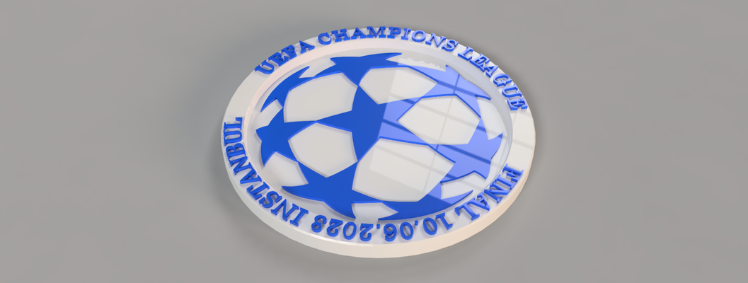 uefa champions ligue final istanbul coaster by z3dartandtech outils gadgets multicolore copains fête manchester city real madrid ac milan fcinter 3d print model - Mito3D